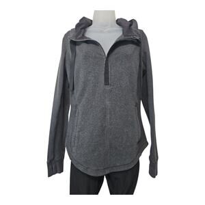 Lululemon Post Sweat Gray Hoodie Pullover Sweater Workout Gym Womens Size 8